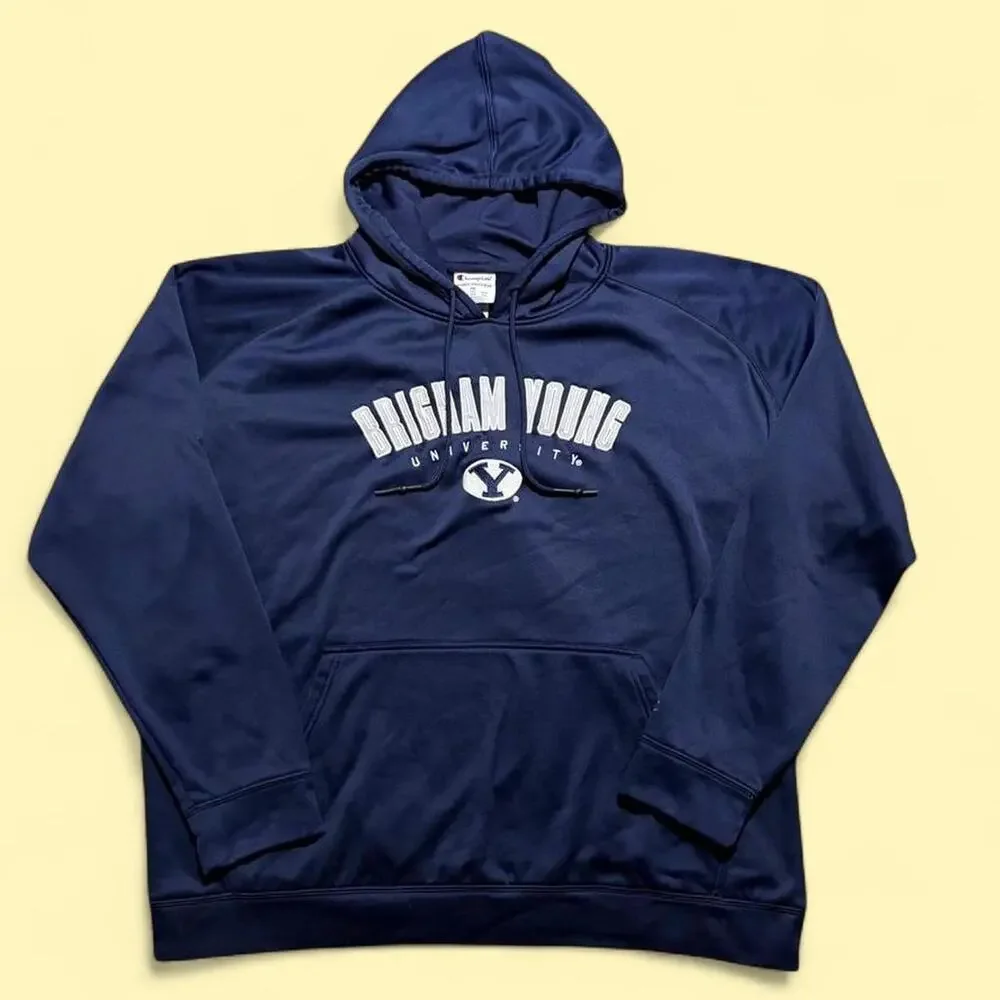 Navy champion byu hoodie with